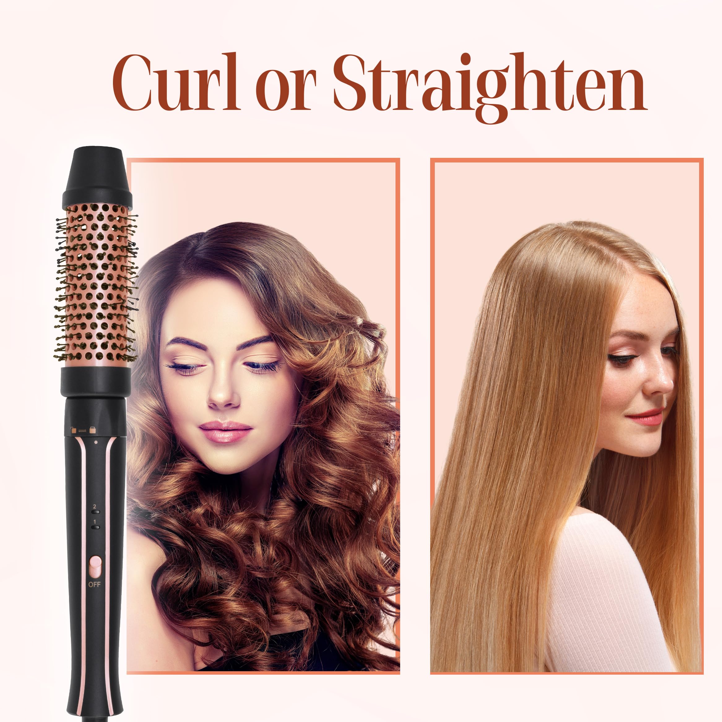 Asani tourmaline ceramic barrel provides even heat for smooth styling.