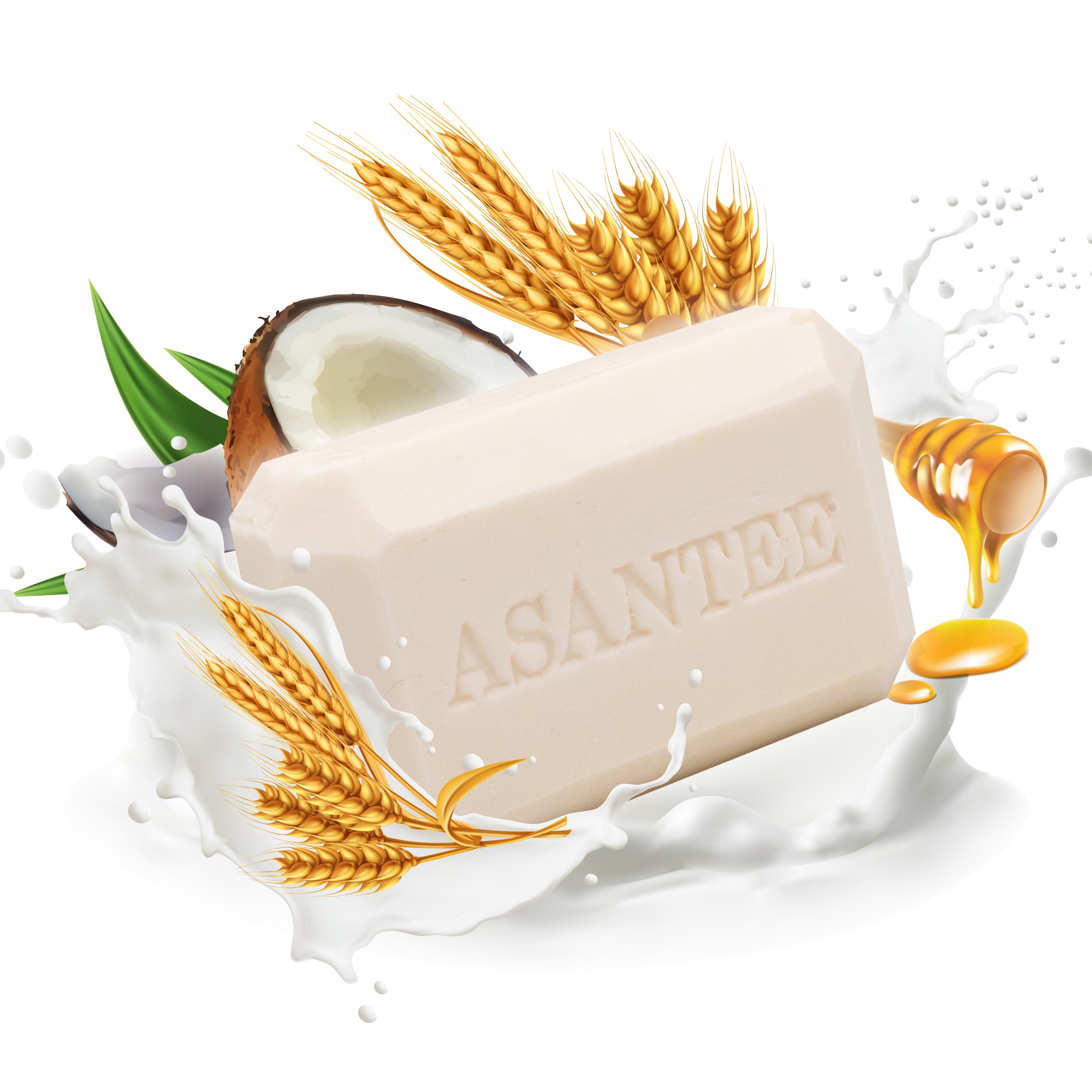 Creamy lather from Asantee luxury soap envelops skin in hydration.