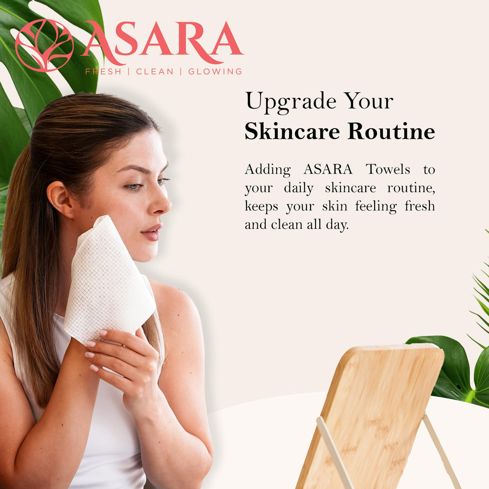 Asara organic vegan wipes provide gentle, plant based cleansing for sensitive skin.