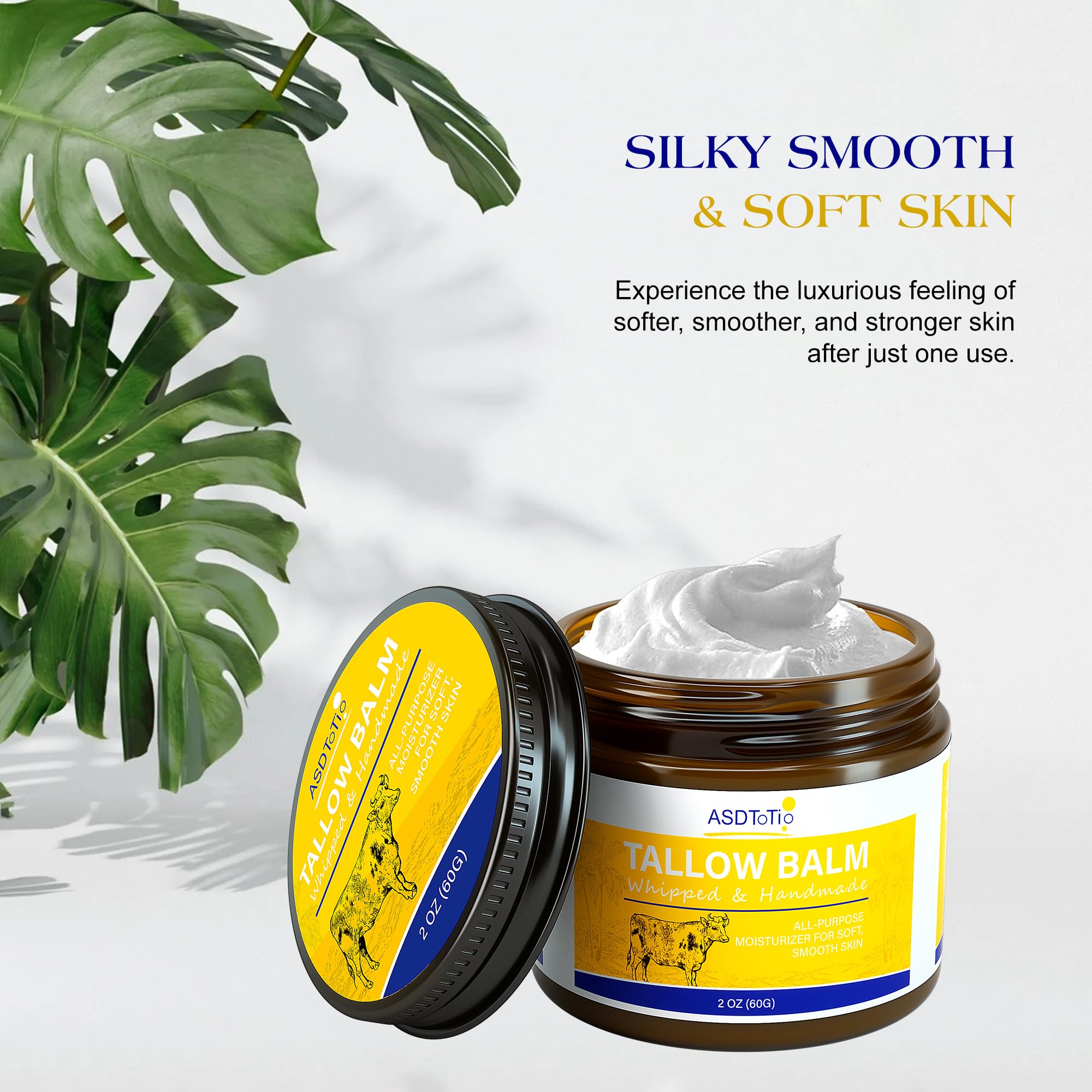 ASDToTio tallow balm on dry skin test shows smoother, softer texture.