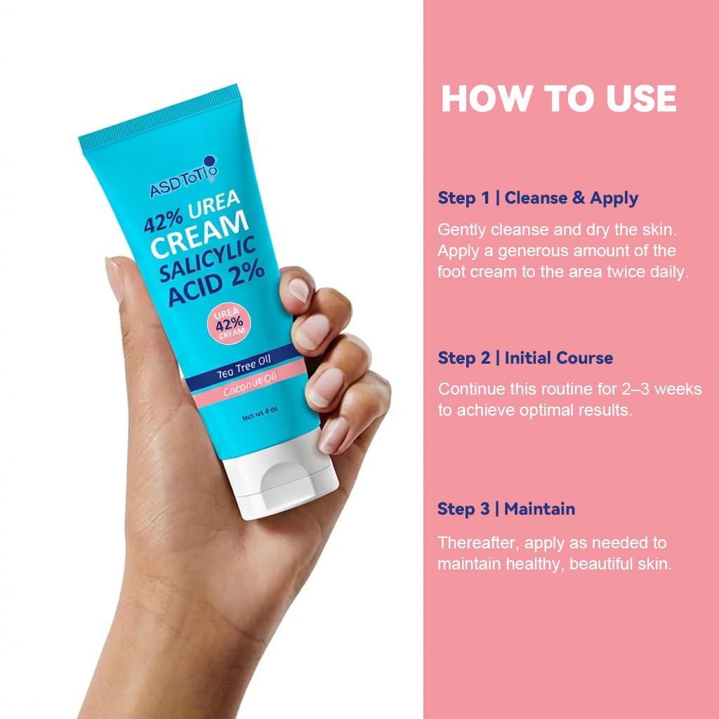 ASDToTio Urea Cream 42% 4 oz jar on shelf for daily care
