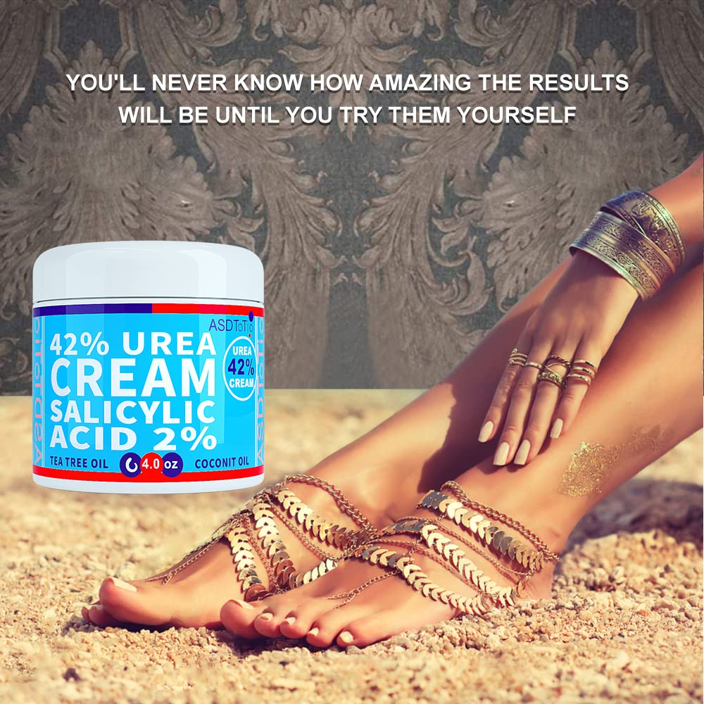ASDToTio Urea Cream 42% on skin delivering moisturized, silky feel
