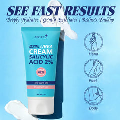 ASDToTio 42% cream smoothing a dry heel for relief