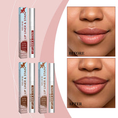 Aseawave 3pc peel-off lip liner swatches Chestnut Nude Brown for quick color reference