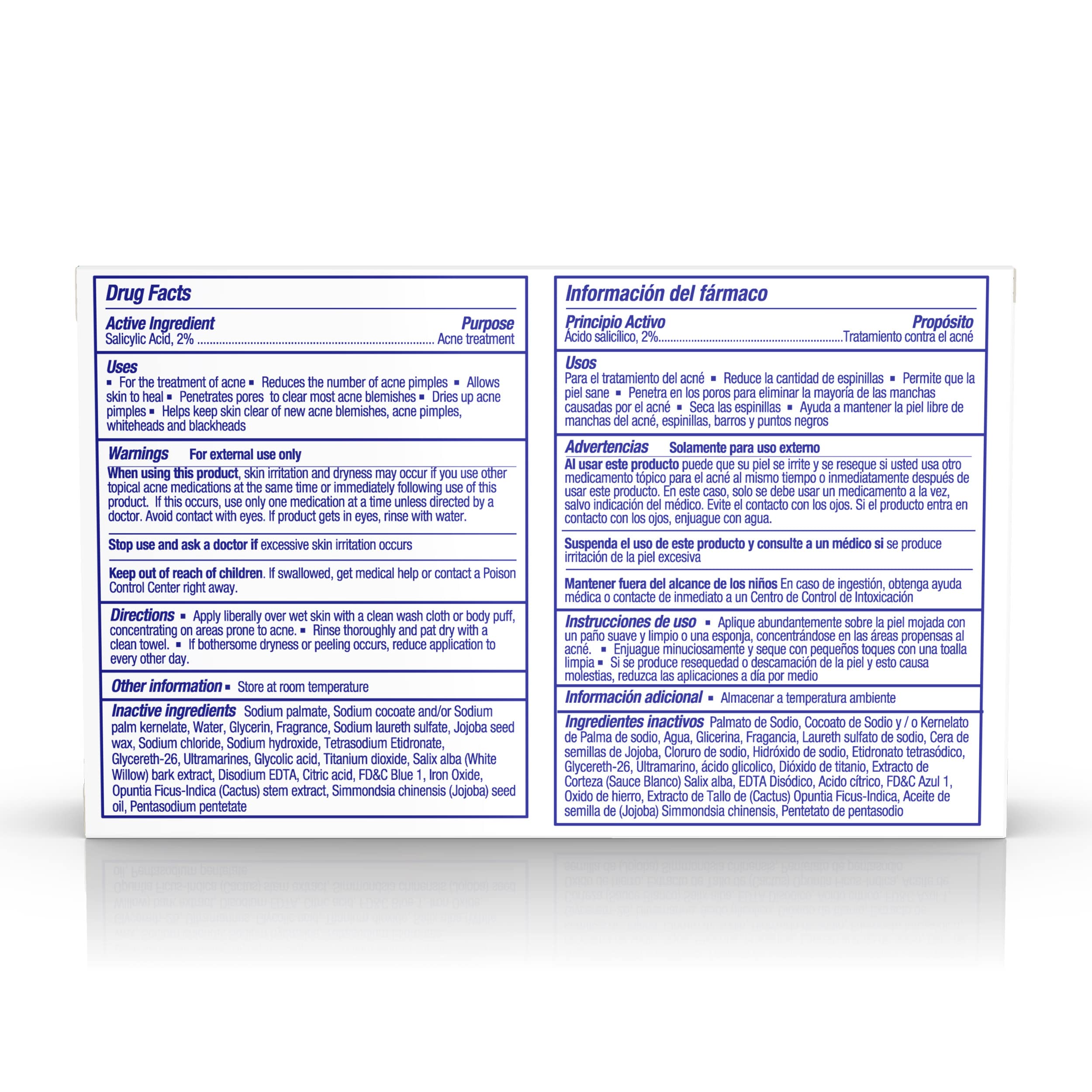 Asepxia Bar Soap with salicylic acid 2% for blemish support.