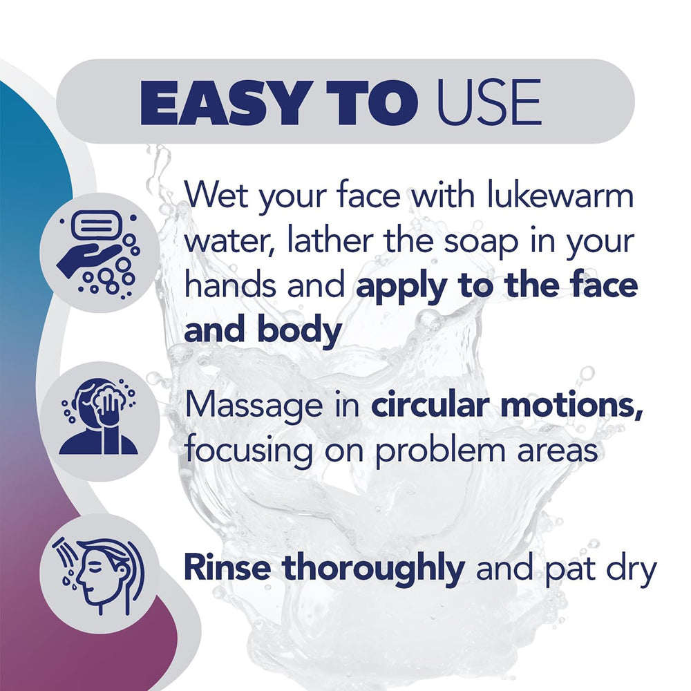 Label highlights natural extracts that calm and nourish skin