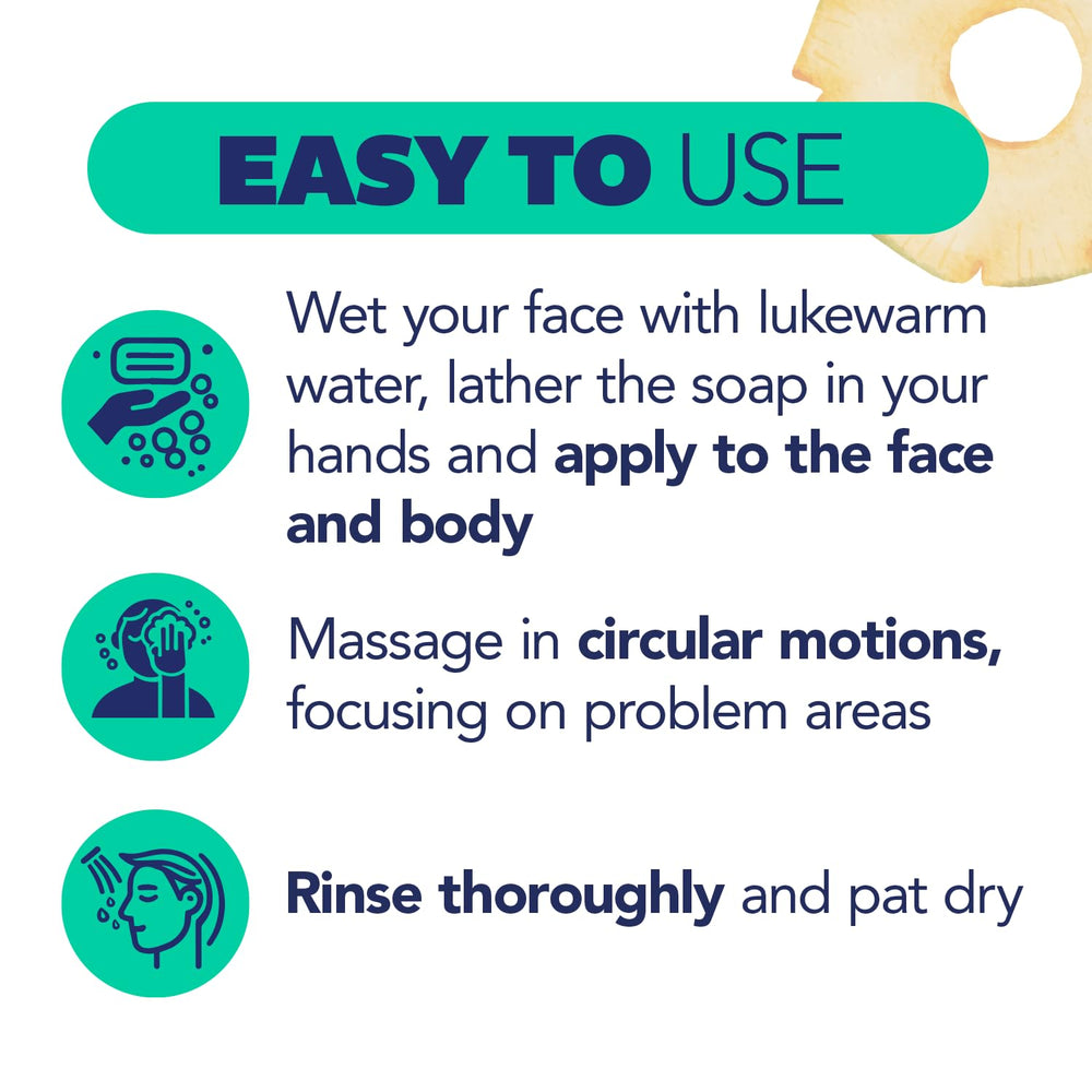 Asepxia Bar Soap non-abrasive exfoliation is gentle