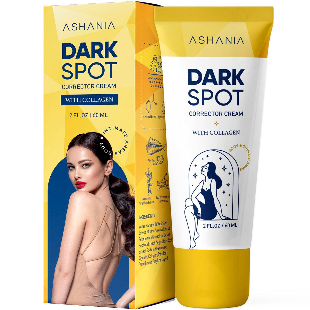 Ashania Dark Spot Remover face bottle close-up for daily use and even tone.