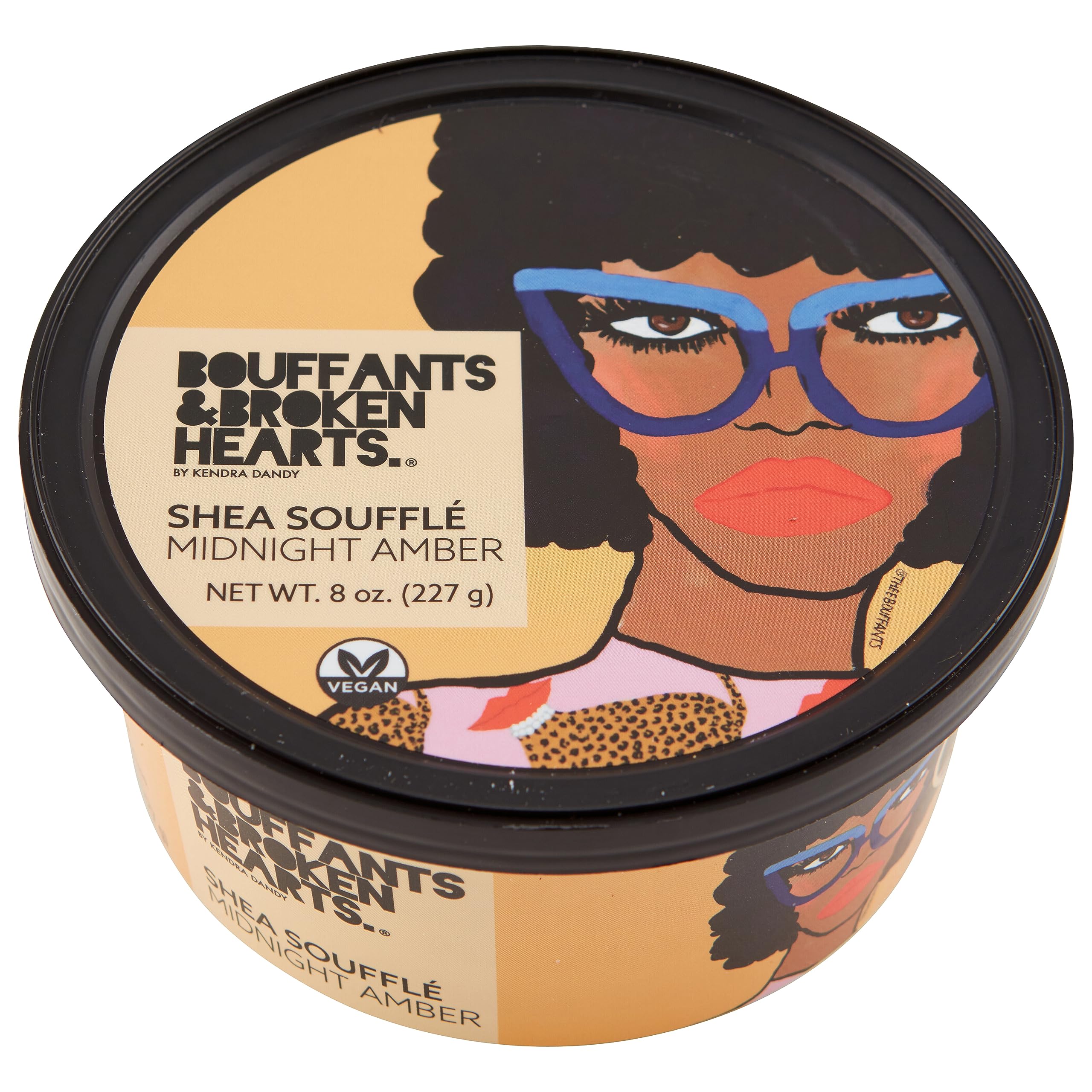Ashanti Naturals Midnight Amber Souffle whipped shea butter jar for rich skin hydration.