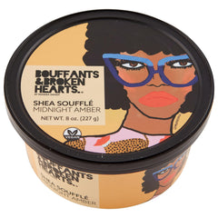 Ashanti Naturals Midnight Amber Souffle whipped shea butter jar for rich skin hydration.
