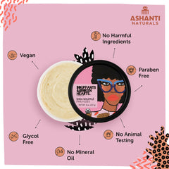 Close-up of whipped texture showing creamy, fast-absorbing shea butter