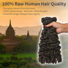 ASHINE Burmese curly bundles 20-inch volume curls convey full natural bounce.