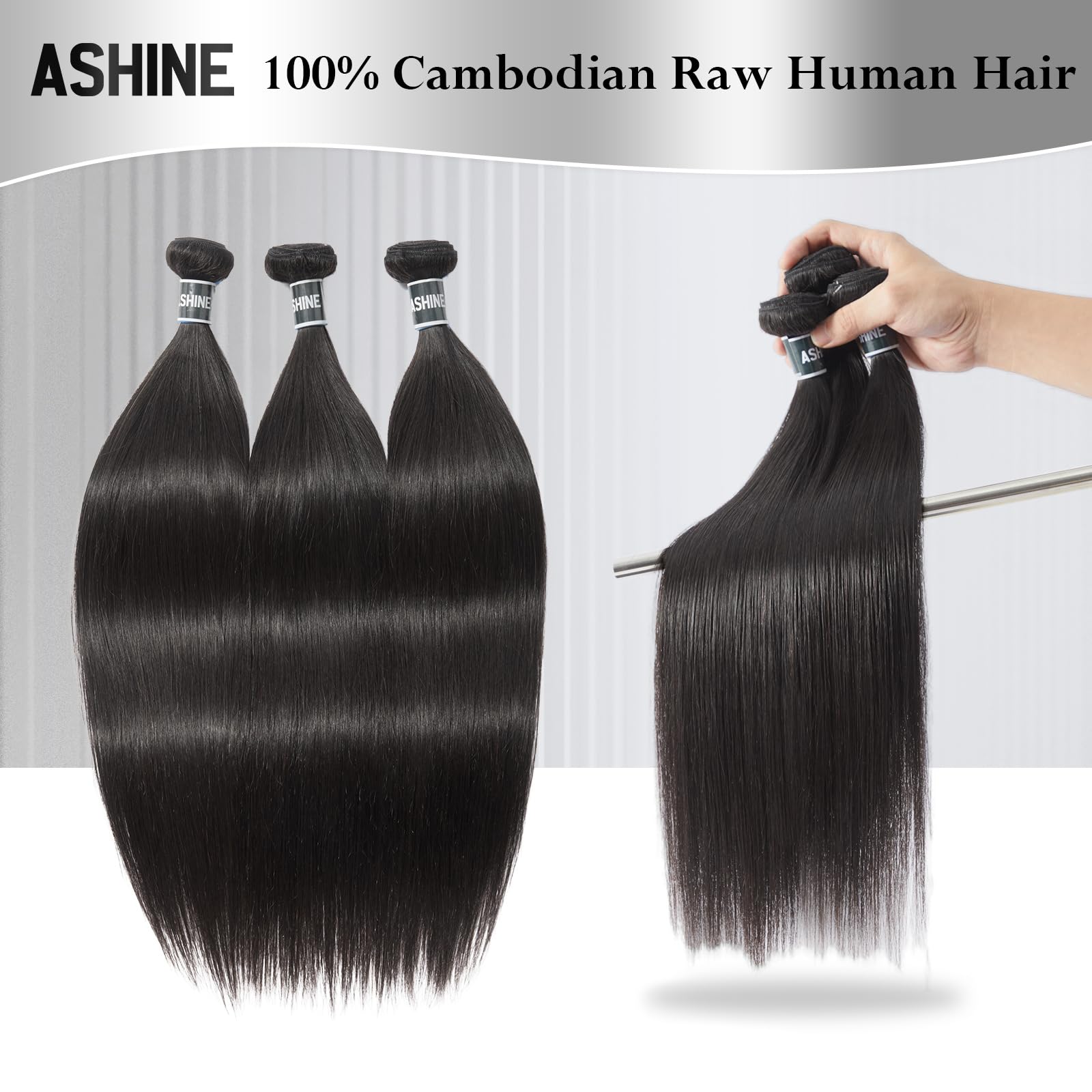 ASHINE close-up shows soft, silky texture and natural shine.