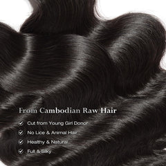 ASHINE Cambodian raw hair straight 18-inch bundles for sleek natural style