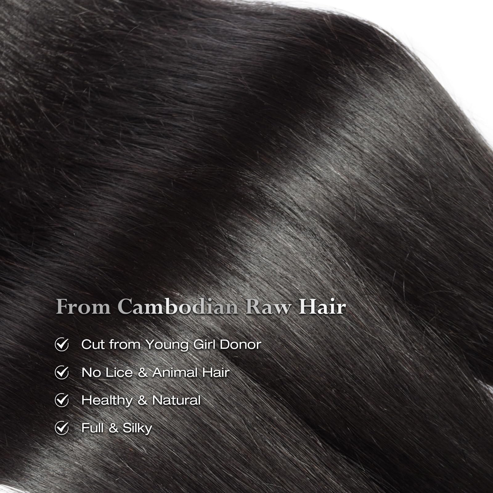 ASHINE natural black color hair for a rich, authentic look.
