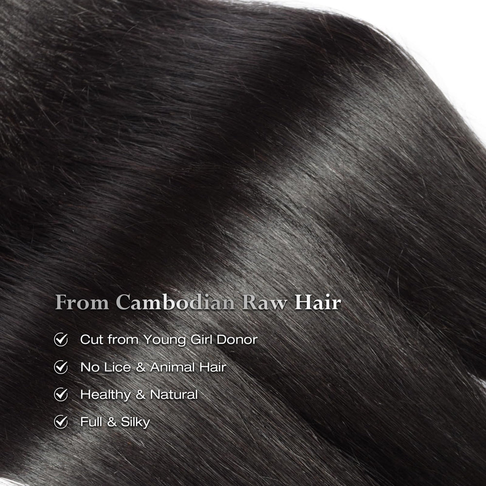 ASHINE natural black color hair for a rich, authentic look.