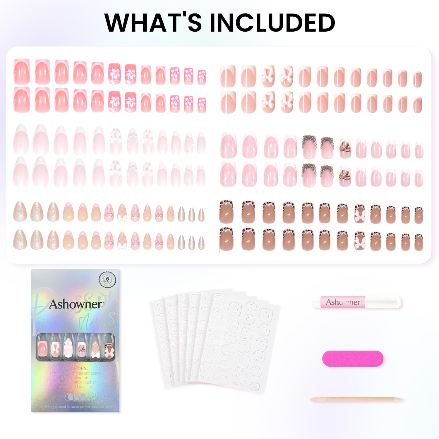 Ashowner hypoallergenic acrylic materials keep nails gentle on skin.