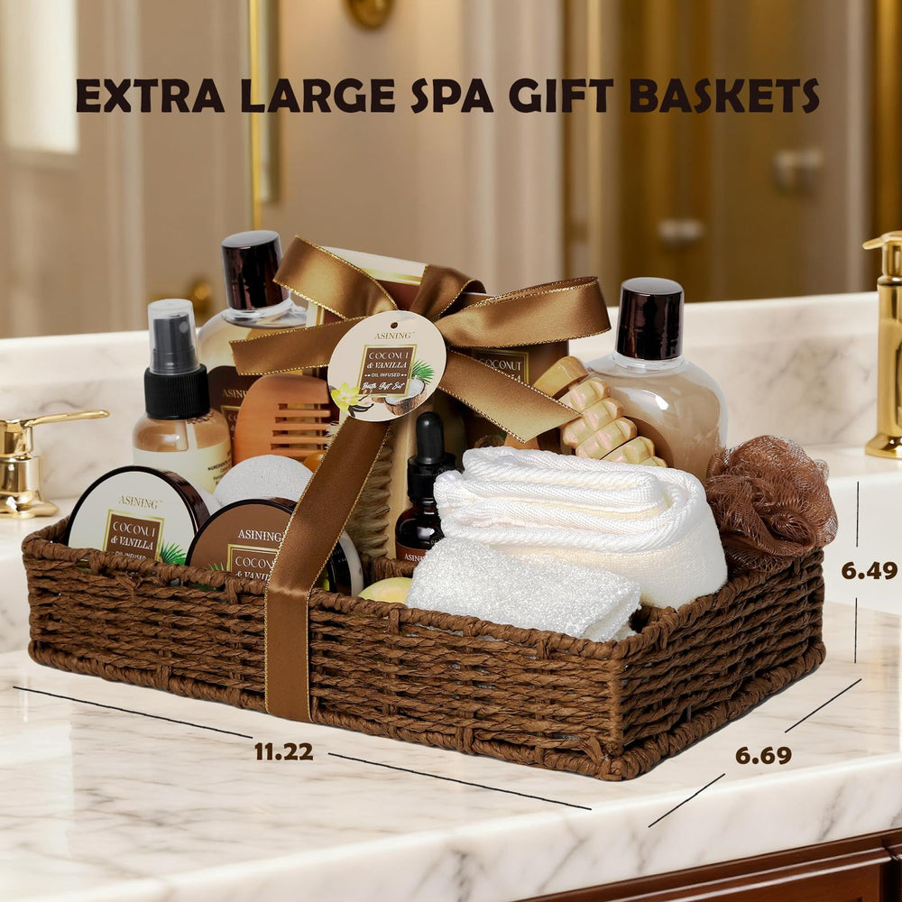 ASINING bath foam puff and wooden brush for gentle cleansing.