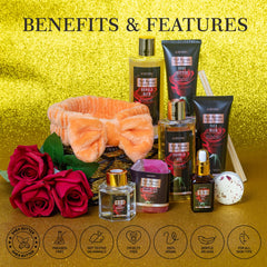 ASINING body oil and shower gel in pampering routine