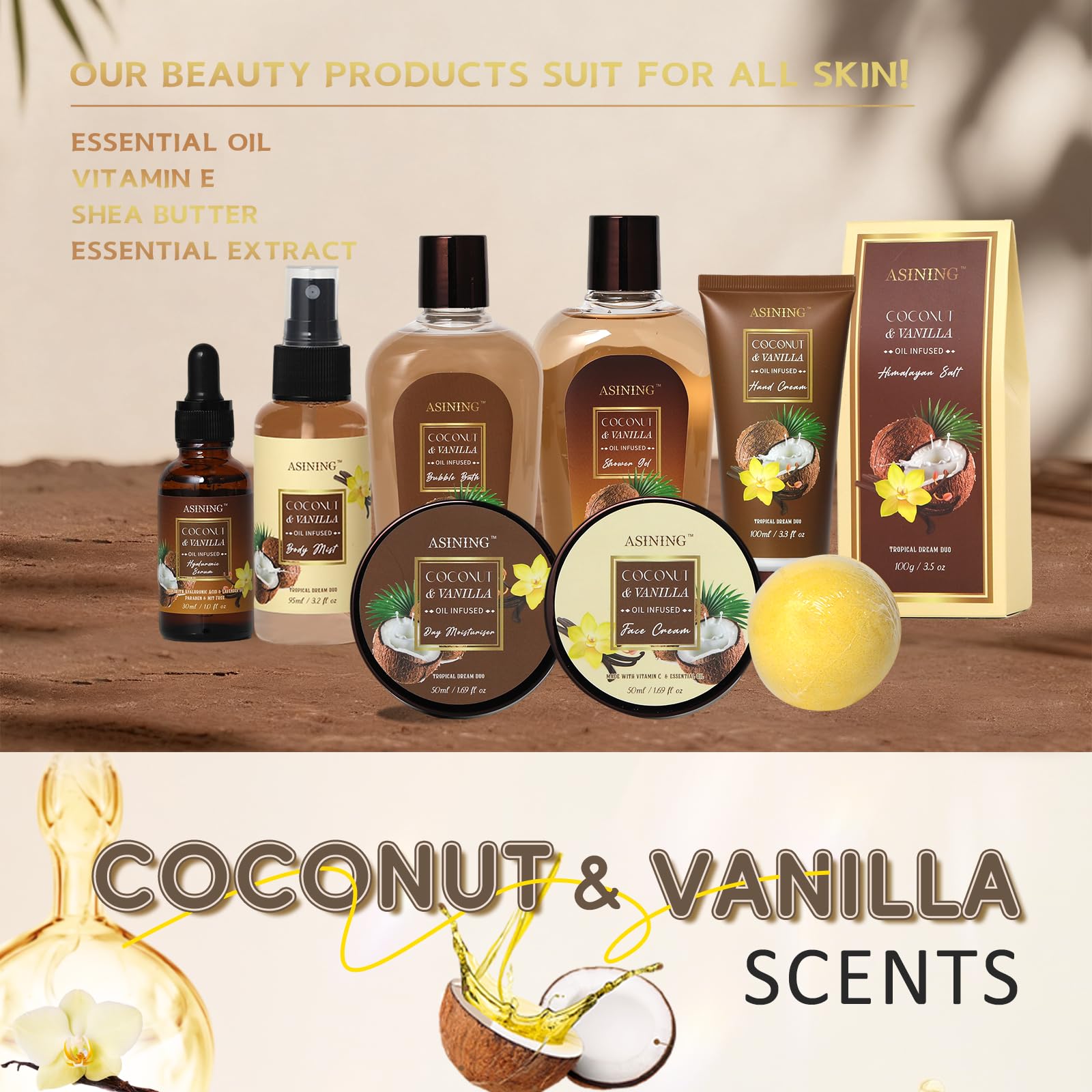 ASINING hand cream and face cream with Vitamin E and Shea Butter.