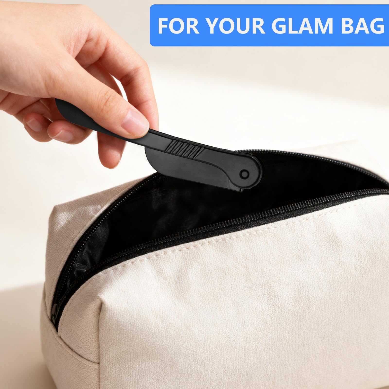 AskBed Dermaplane Razor blade close-up emphasizes precision blades for peach fuzz removal