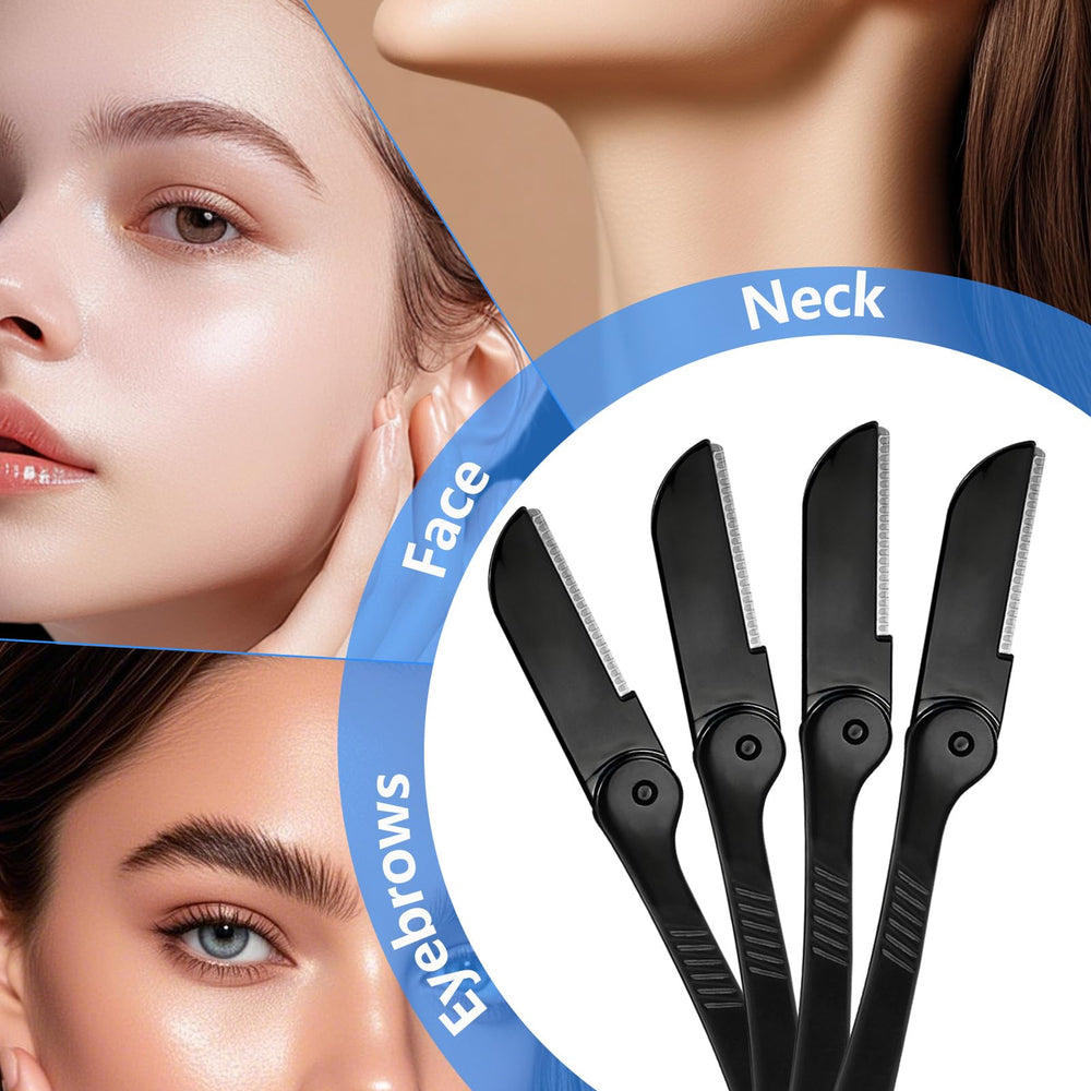 AskBed Dermaplane Razor eyebrow trim view suggests precise shaping for brows