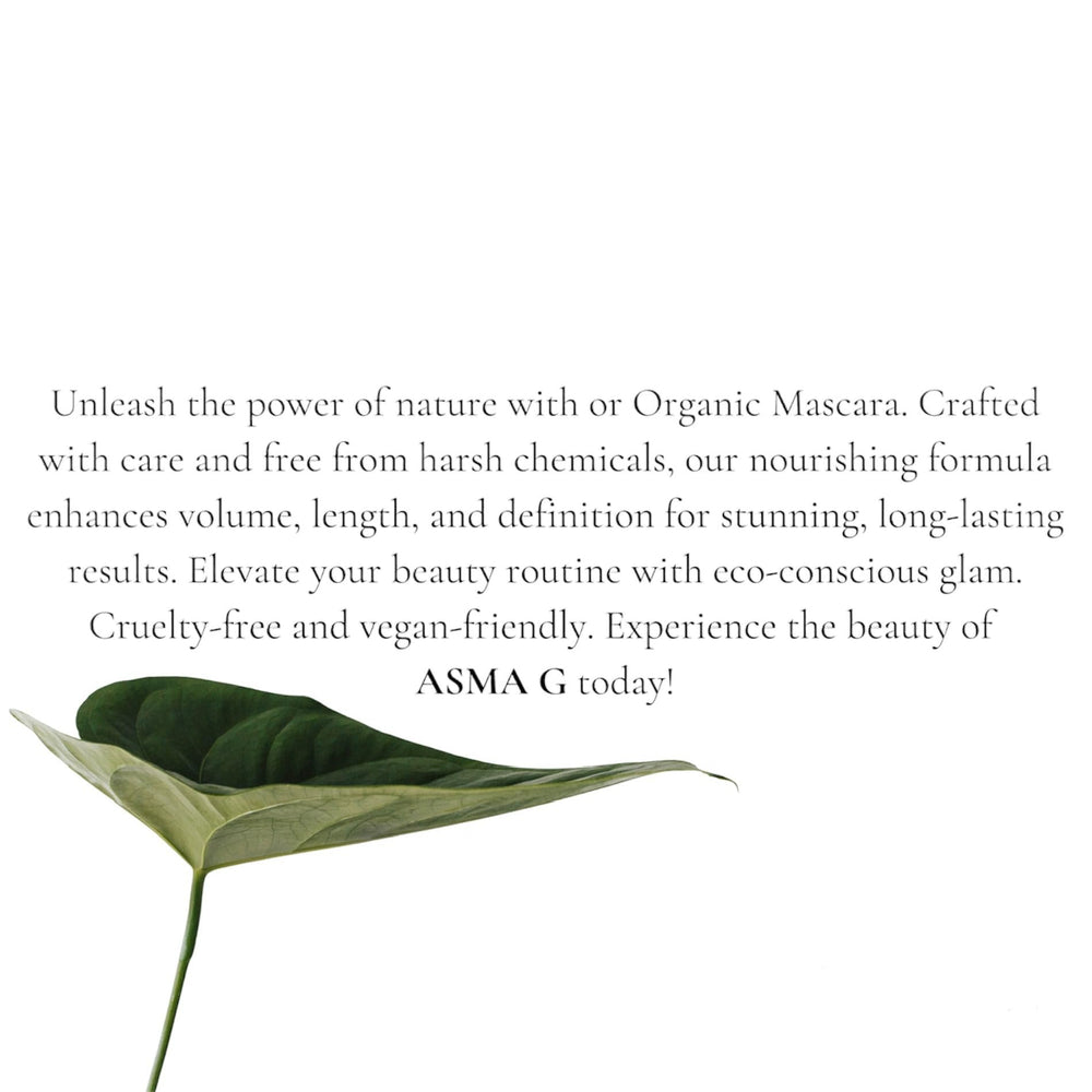 ASMA G Organic Mascara lashes after one coat with defined length