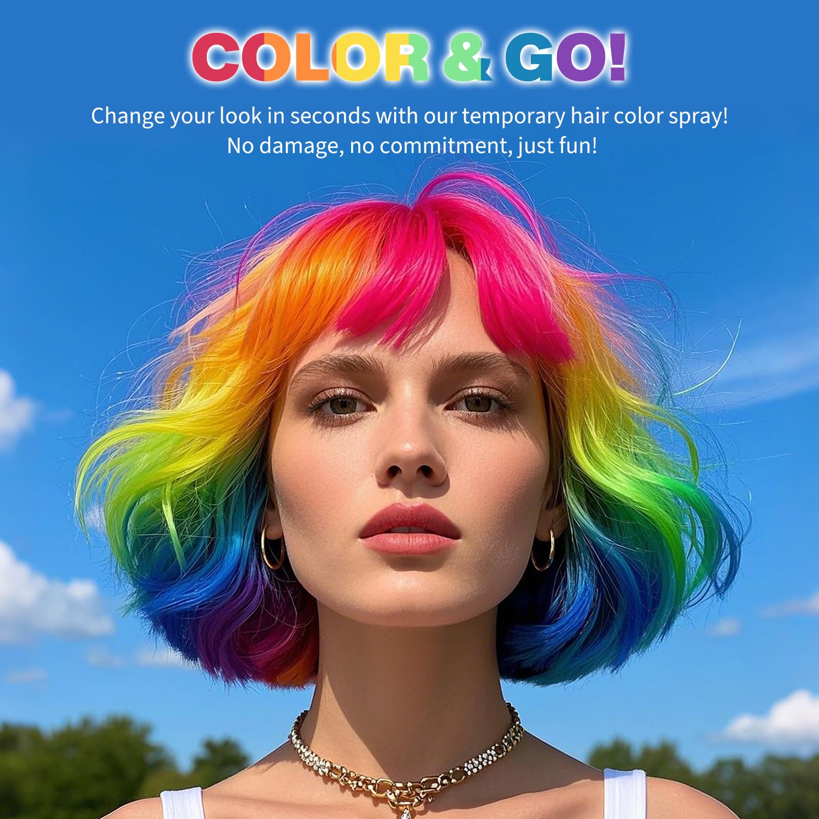 Asocrew GrayHair Spray on hair demonstrates vibrant color with no long-term commitment.