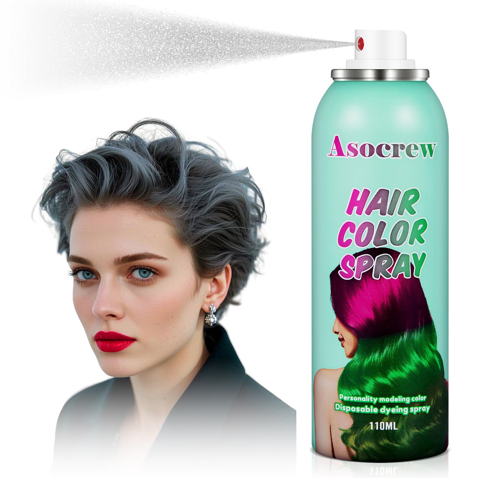 Asocrew GrayHair Spray nozzle for quick, precise color application.