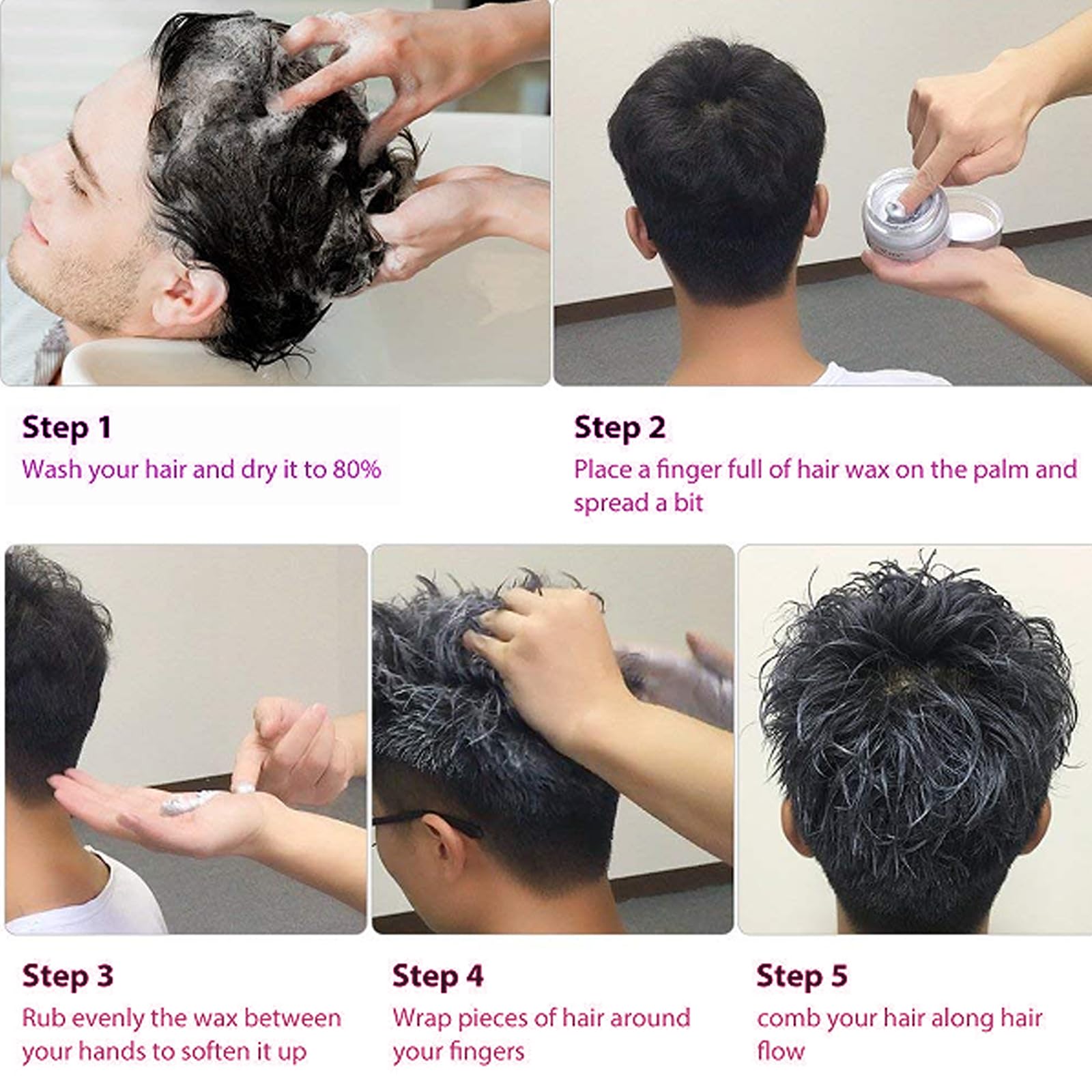 Asocrew Halloween look with gray temporary hair color wax