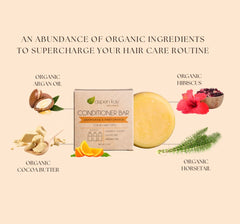 Herbal blend inside Aspen Kay Naturals Lemongrass conditioner bar with nettle and hibiscus