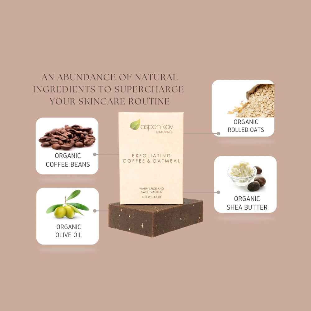 Aspen Kay Naturals face, body, and foot scrub soap in use.
