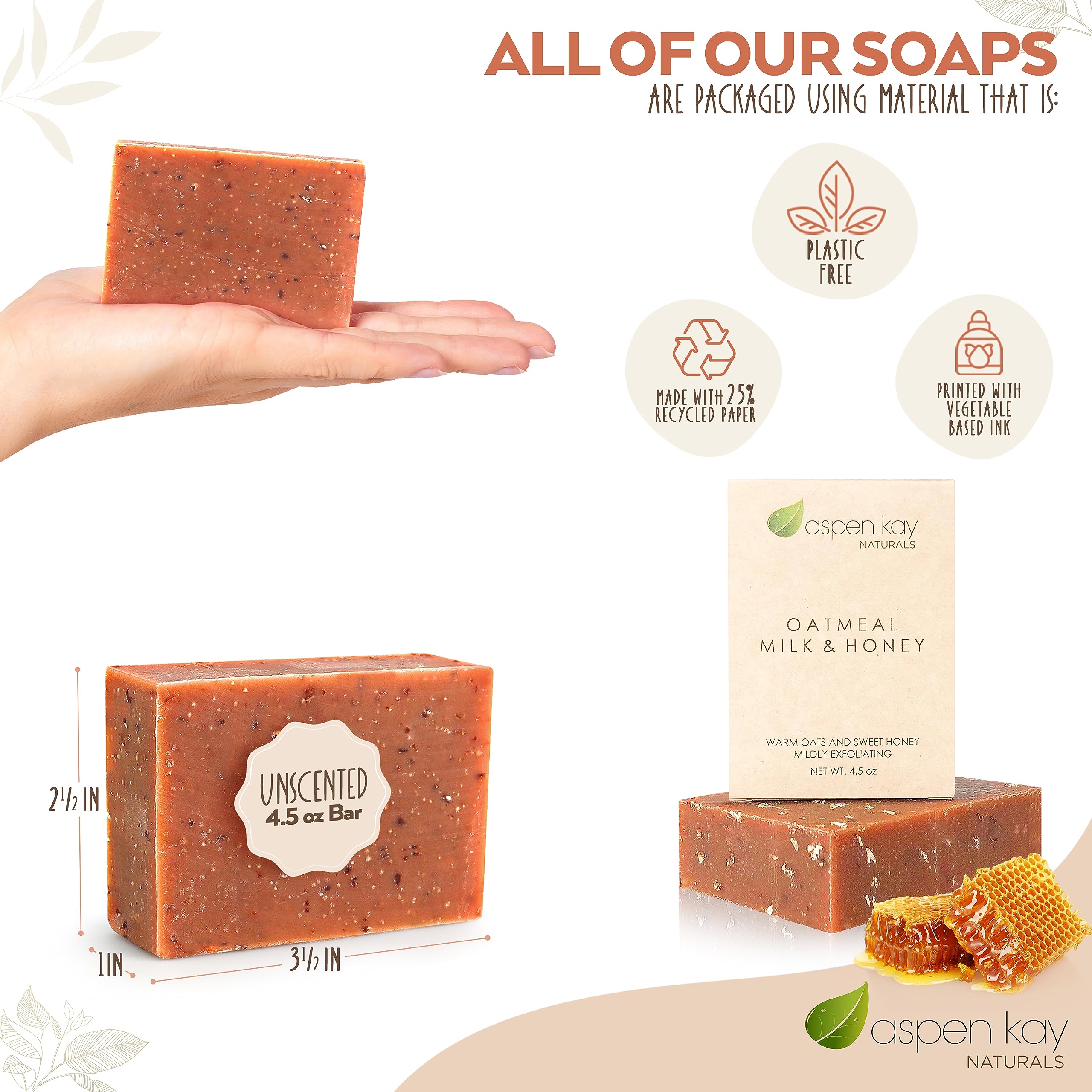 Aspen Kay Naturals exfoliating soap ideal for face body and feet