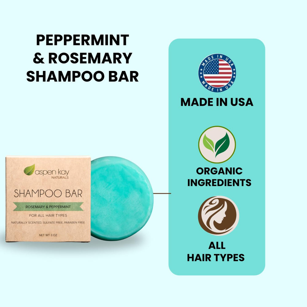 Aspen Kay Naturals shampoo bar ingredients close-up with organic nettle and hibiscus