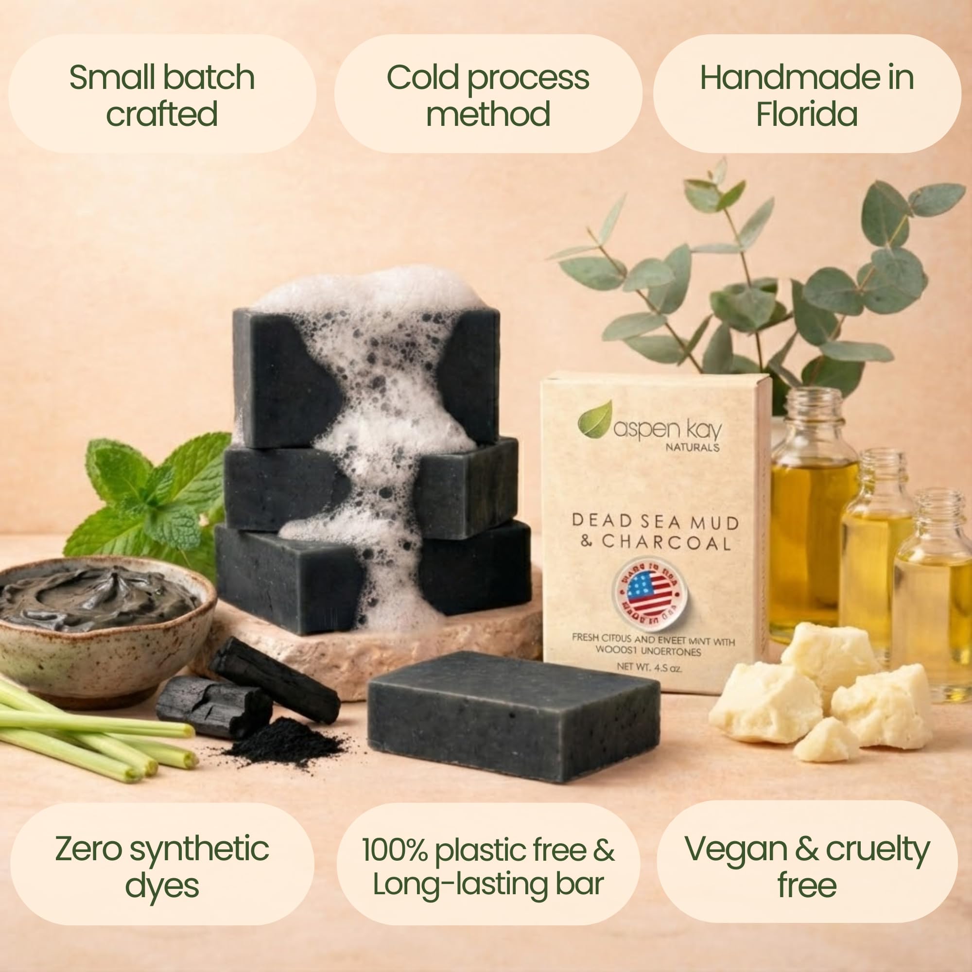 Aspen Kay Naturals Eucalyptus Essential Oil soothes and clarifies the skin.