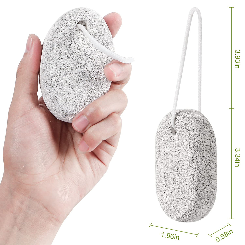 Asqraqo lava pumice with ergonomic grip for easy use during pedicure.
