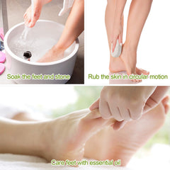 Asqraqo pumice stone with rope drying ring for convenient storage.