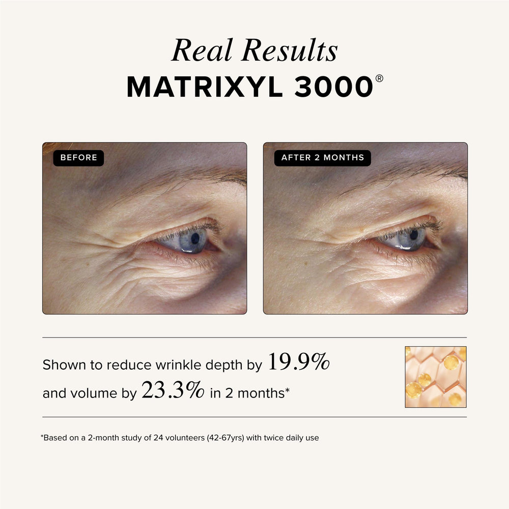 Self-application scene with Asterwood Triple Repair Serum ready for morning or night routine.