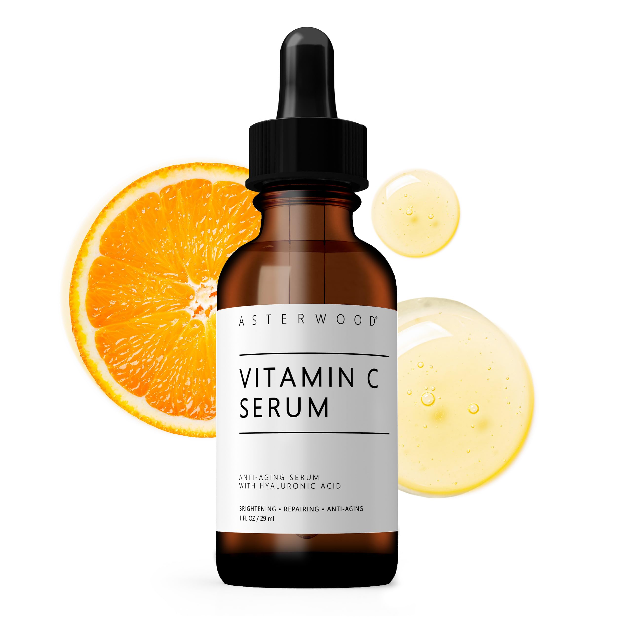 Asterwood Vitamin C Serum bottle ready for a brightening routine