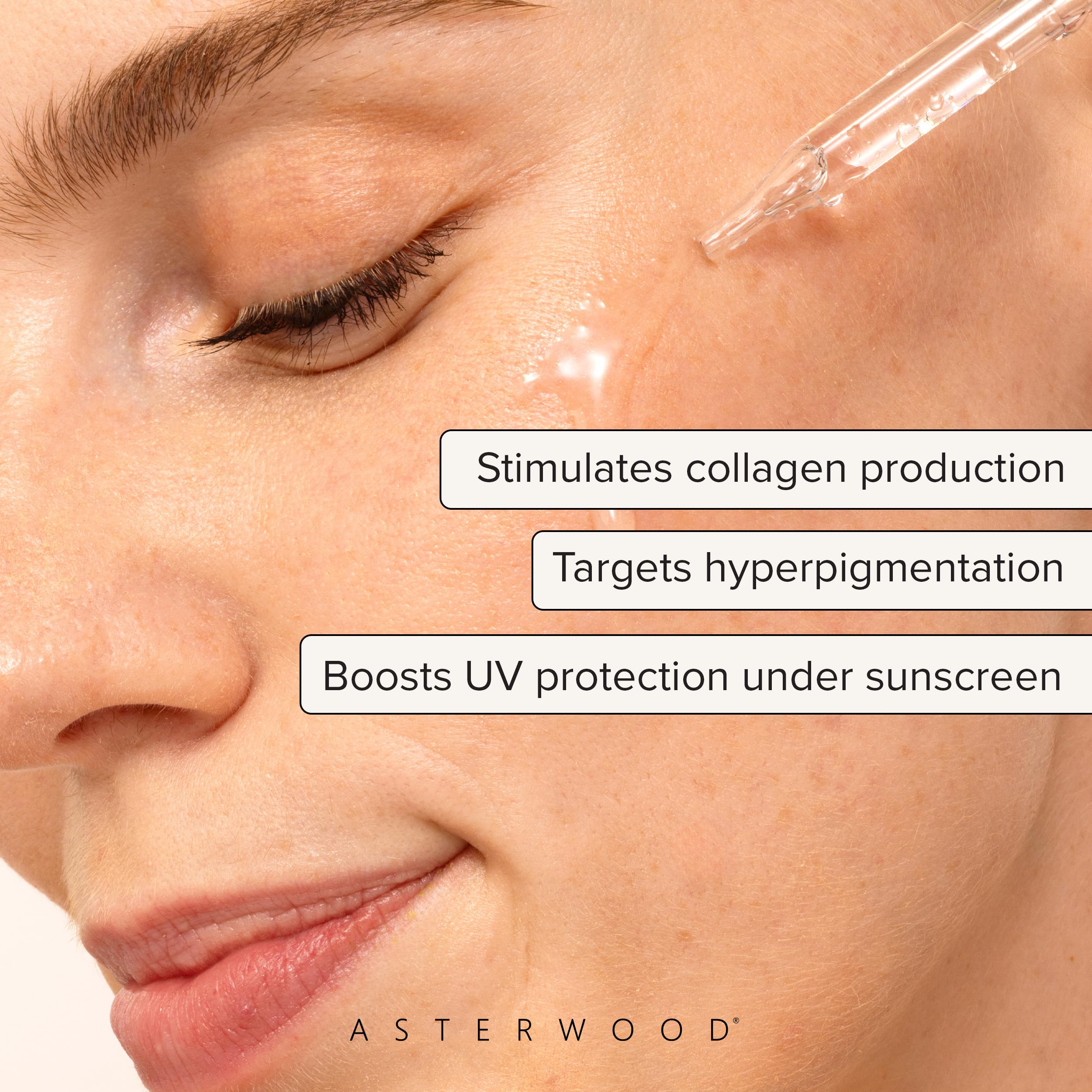 Close-up of serum dropper for Asterwood Vitamin C Serum
