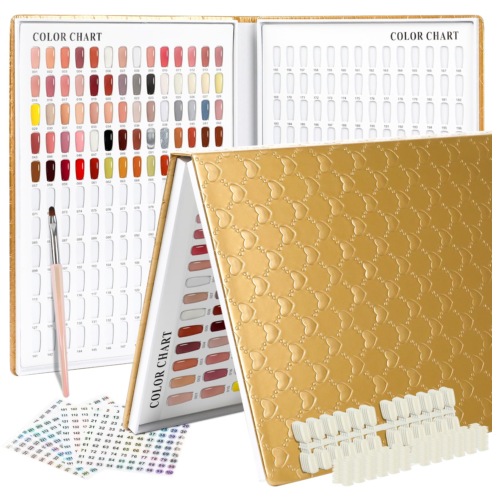 ASTONFOG 308 nail colors chart cover showing swatch book for quick color matching