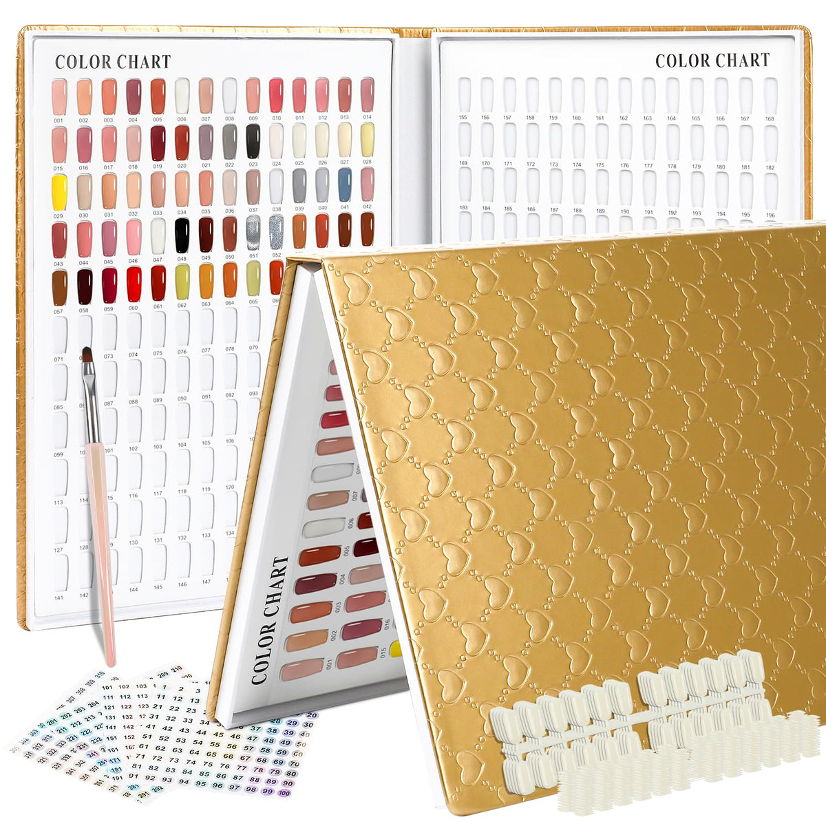ASTONFOG 308 nail colors chart cover showing swatch book for quick color matching