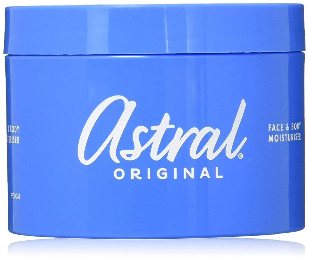 Astral All Over Moisturiser Cream texture application image illustrating breathable, fresh feel