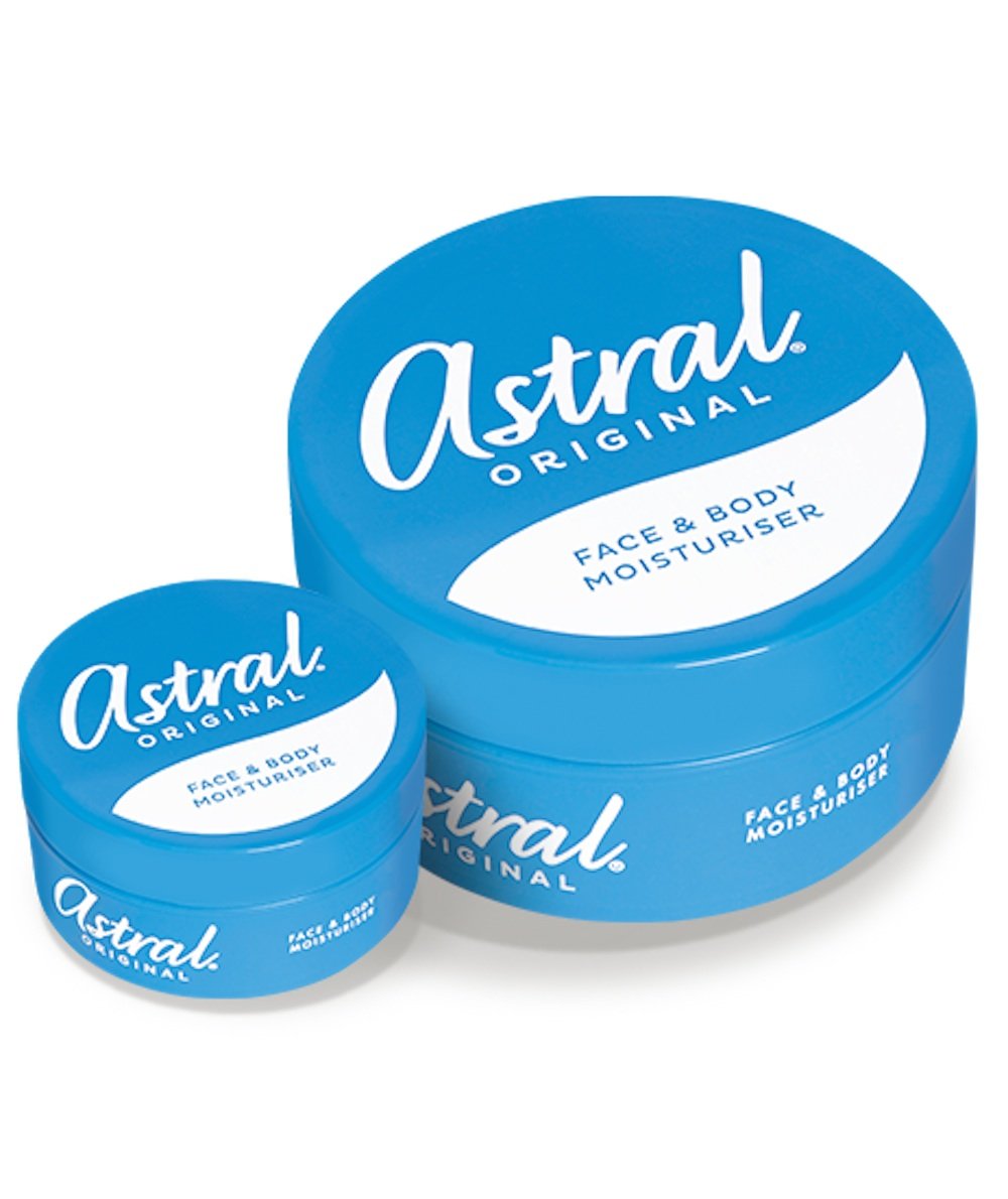 Astral Original moisturizer bottle delivering balanced hydration for daily face and body care.