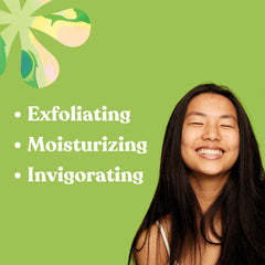 Coconut oil in ASUTRA scrub supports hydration during use.