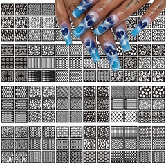 ASVNRES airbrush nail stencils with heart and butterfly for quick DIY nail art
