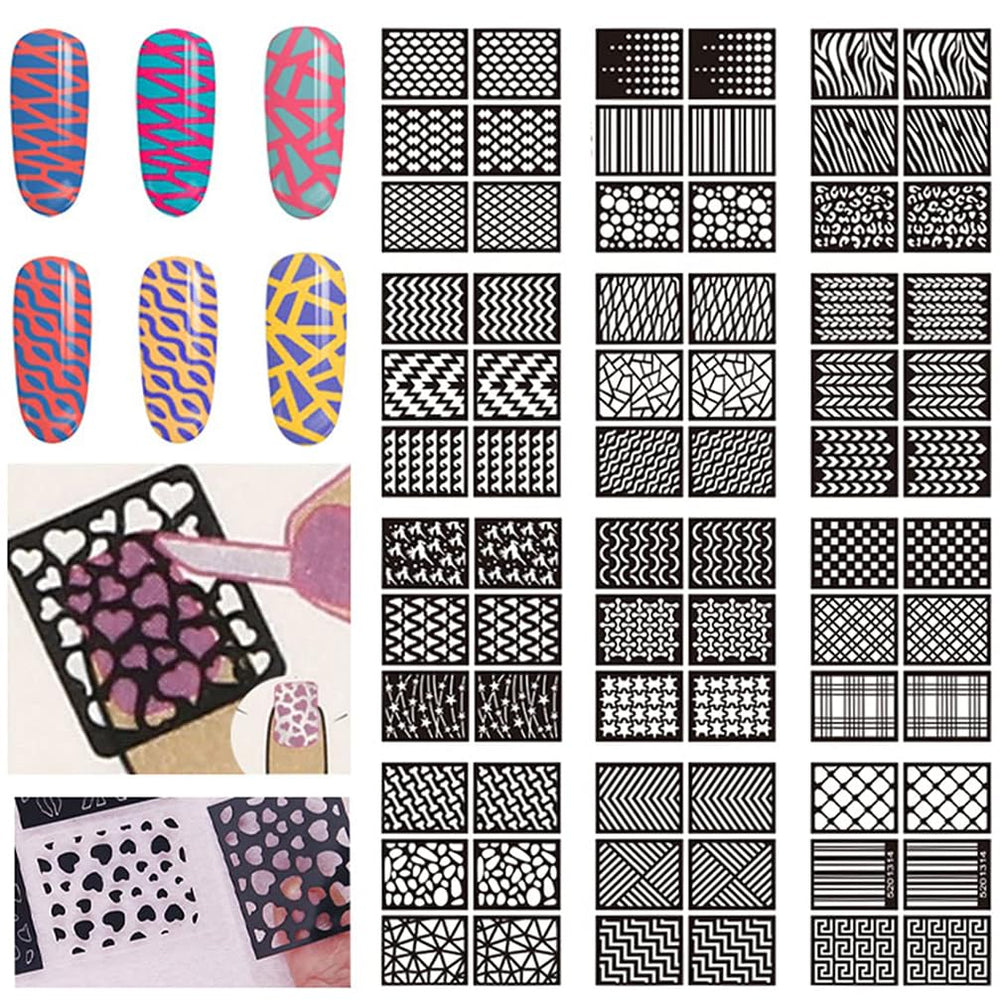 ASVNRES sticker decals pack for versatile use on nails and toes