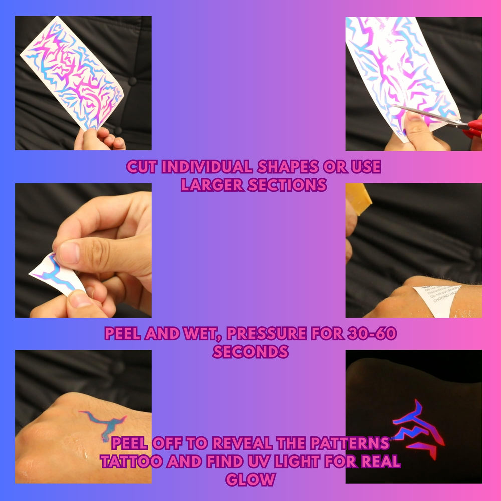 ASVP Shop UV tattoos stay vibrant during dance floors and raves