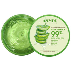 ASYBO aloe gel bottle pour demonstrates easy, mess-free hydration for face and body.