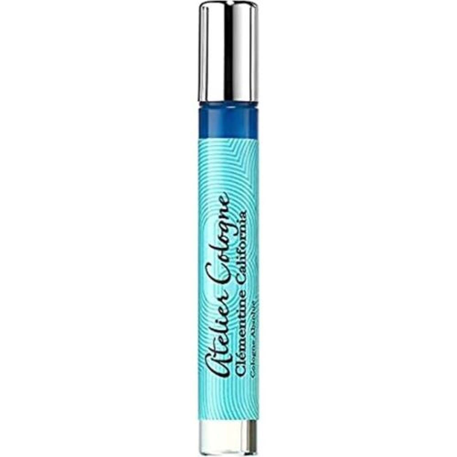 Atelier Cologne Clementine California fragrance bottle closeup, unisex scent ideal for travel and testing.